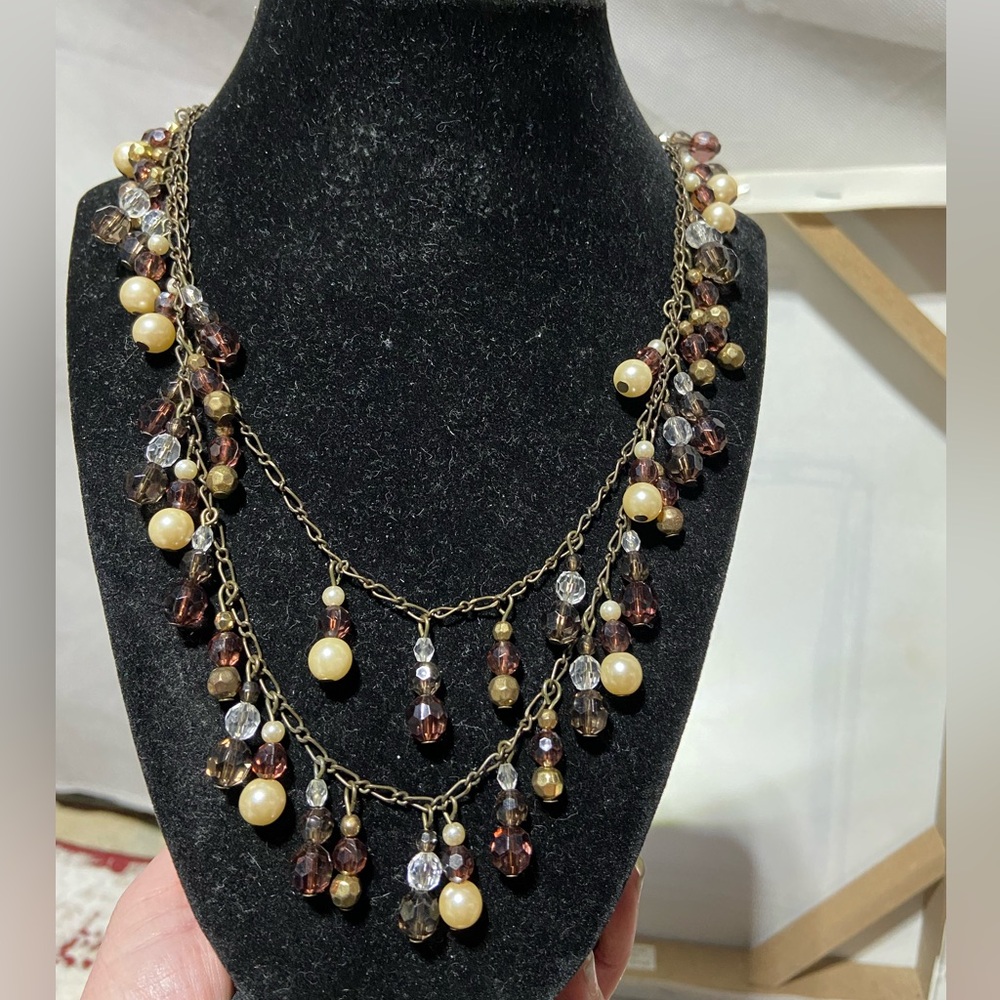 American Eagle Outfitters Layered Beaded Necklace 32 inches